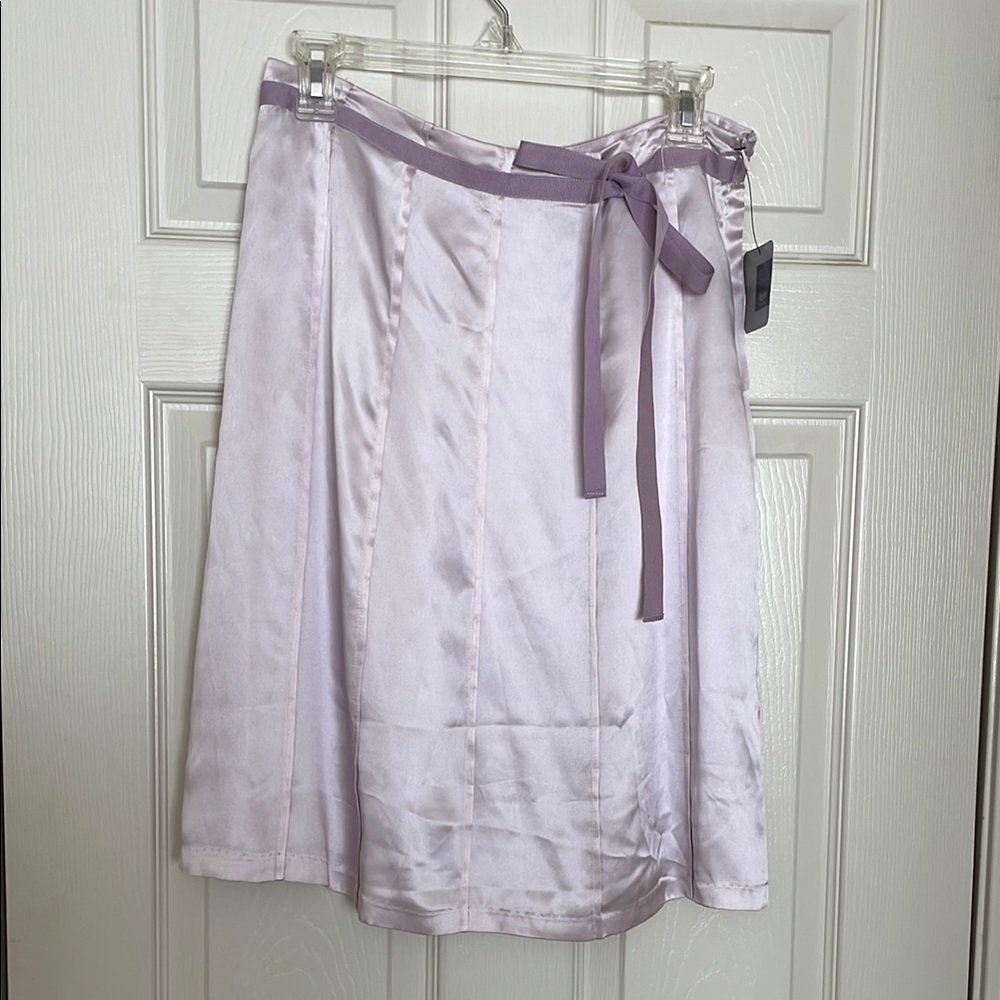 NWT Silk A-Line Skirt with Tie Front